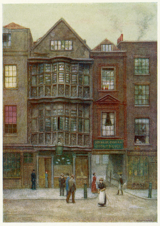 Bishopsgate Sir Paul Pindar's Home Drawing by Mary Evans Picture ...