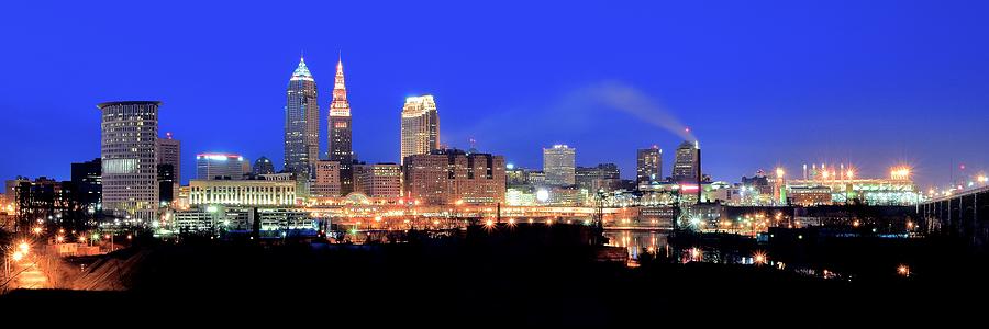 Blue Hour In Cleveland Photograph