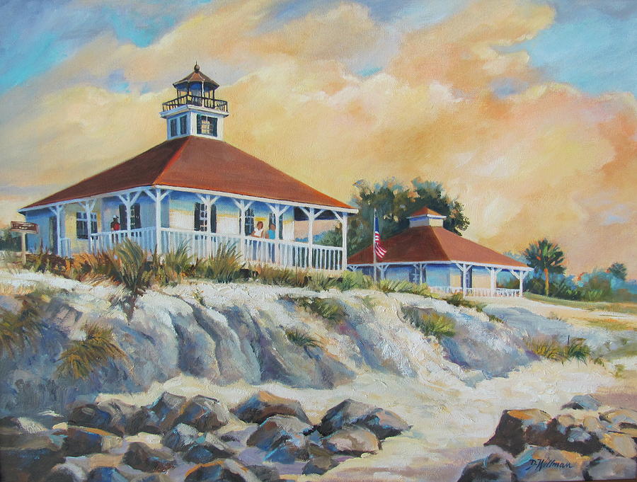 Landscape Painting -  Boca Grande Light house by Dianna Willman