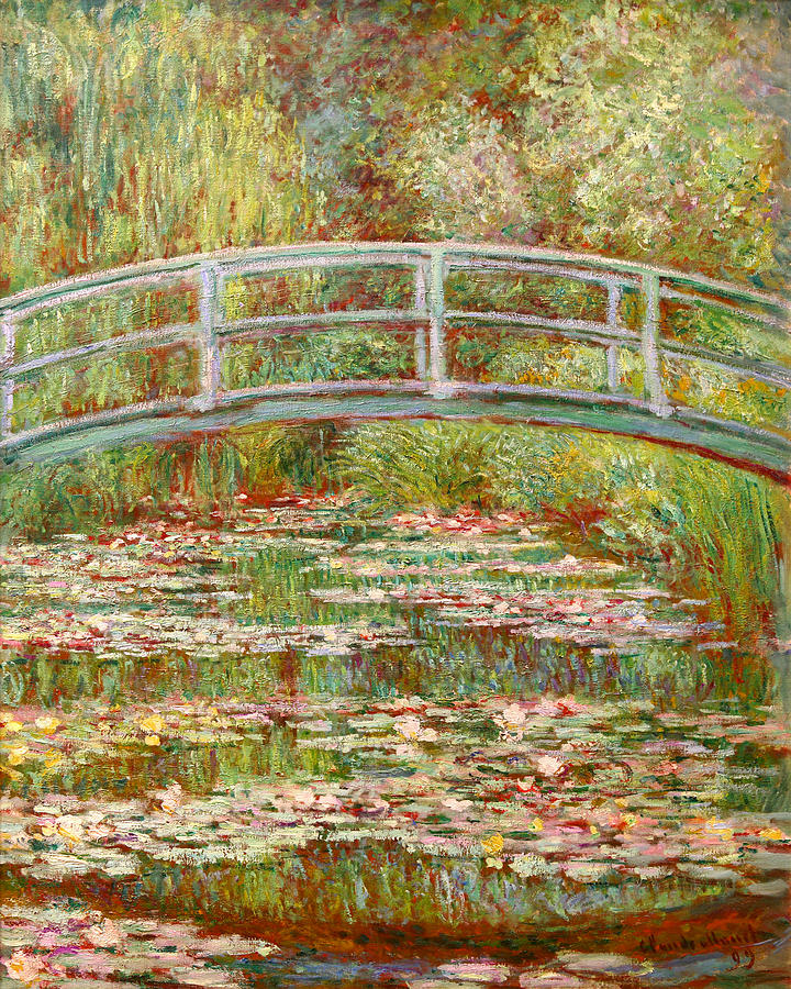  Bridge Over a Pond of Water Lilies #8 Painting by Claude Monet