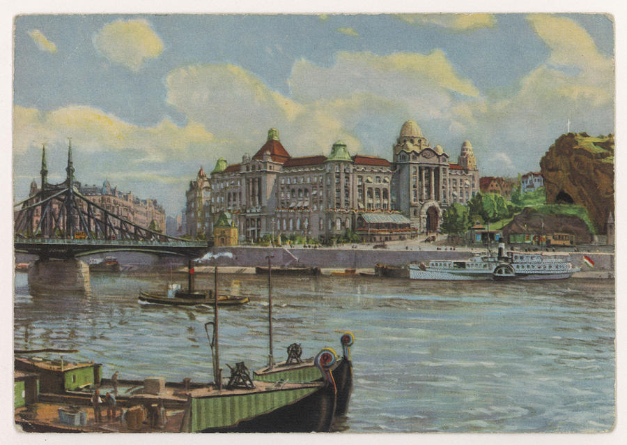 Budapest Drawing -  Budapest  Hotel St Gellert And Mineral by Mary Evans Picture Library