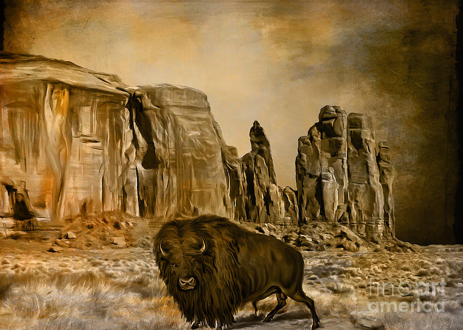  Buffalo...... Painting by Andrzej Szczerski