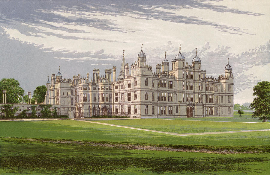 House Drawing -  Burghley House,  Huntingdonshire by Mary Evans Picture Library