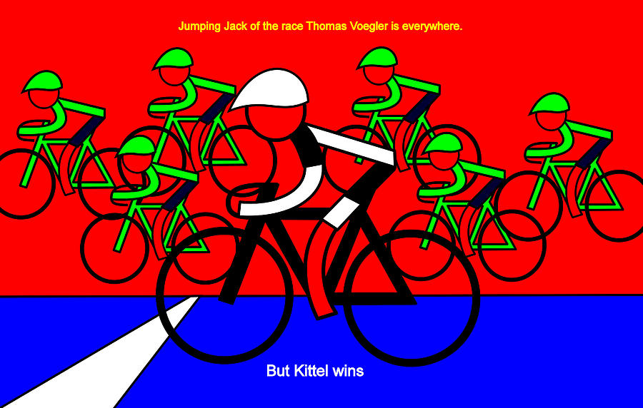  But Kittel wins stage 4 Digital Art by Asbjorn Lonvig