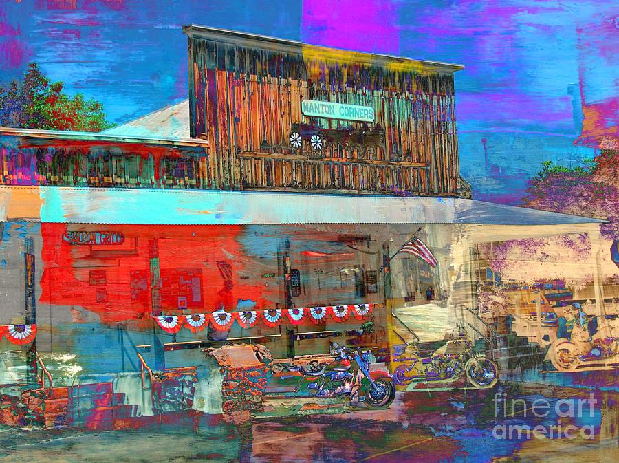 Cafe in Manton CA Digital Art by Irina Hays Pixels