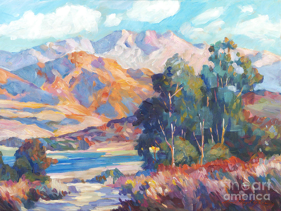 Mountain Painting -  California Lake by David Lloyd Glover