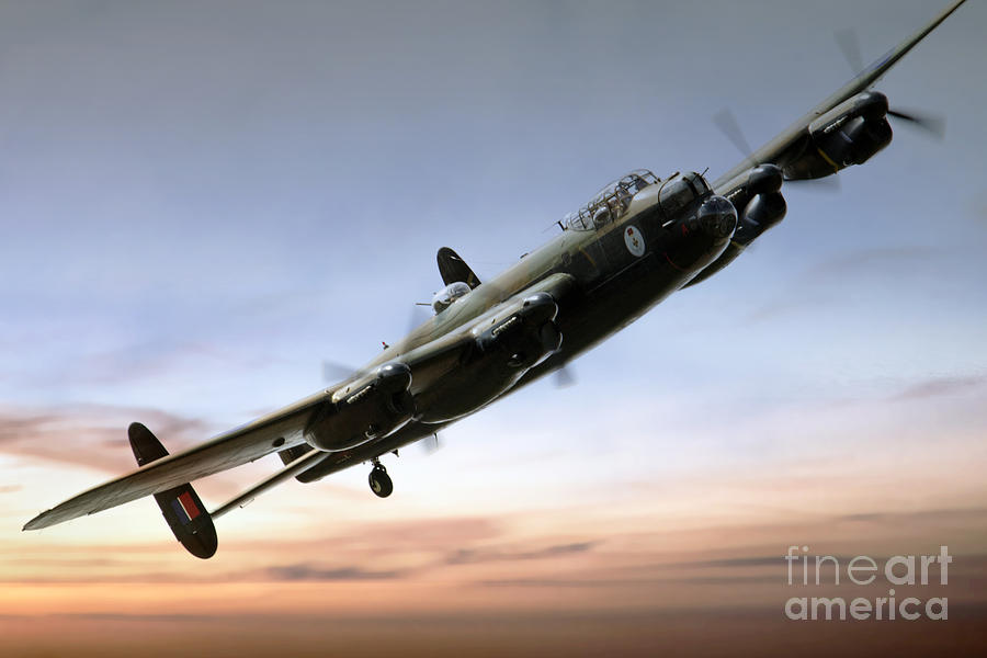 Avro Digital Art -  Canadian Lancaster by Airpower Art