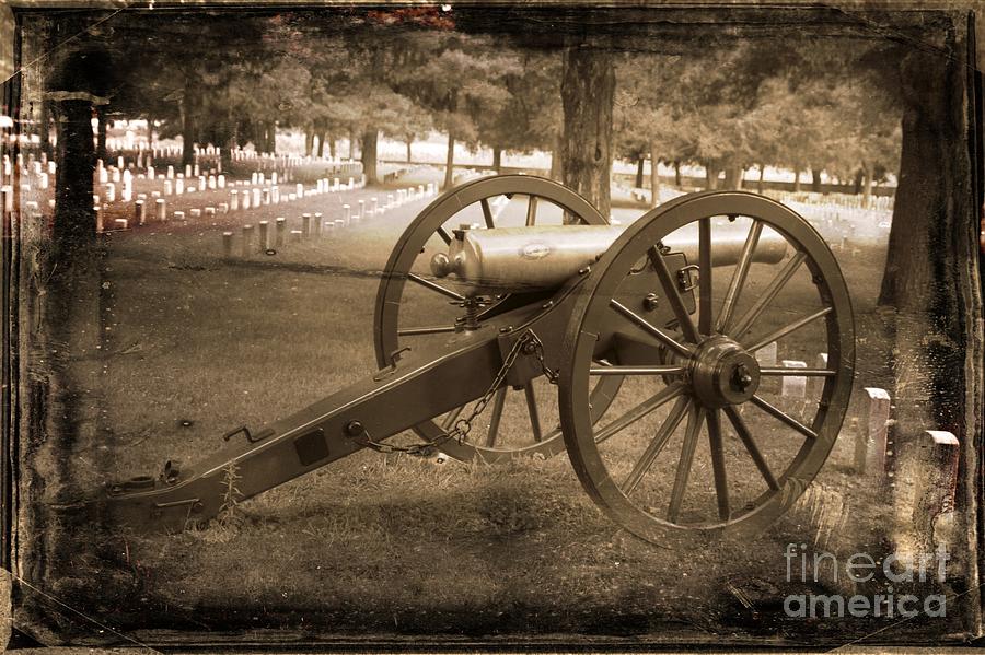 Murfreesboro Photograph -  Cannon at Cemetery by Connie Mueller