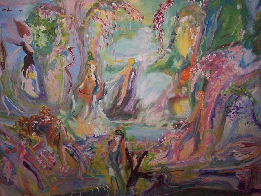  Cascade of care and life Painting by Judith Desrosiers