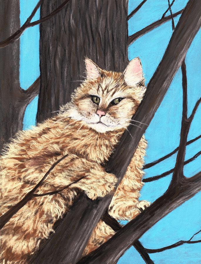  Cat on a Tree Painting by Anastasiya Malakhova