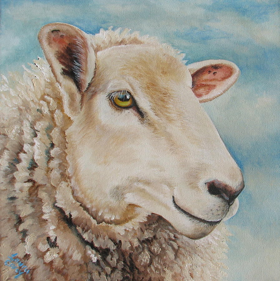 Sheep Painting -  Centaquil  by Laura Carey