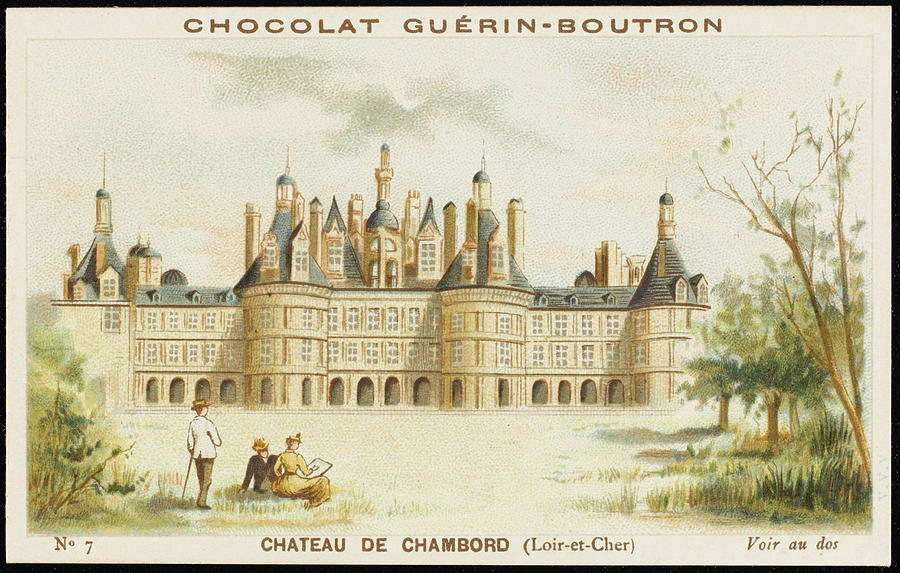 America (loir-et-cher) - Library Art Fine Mary Chateau Evans Picture by Drawing Chambord De