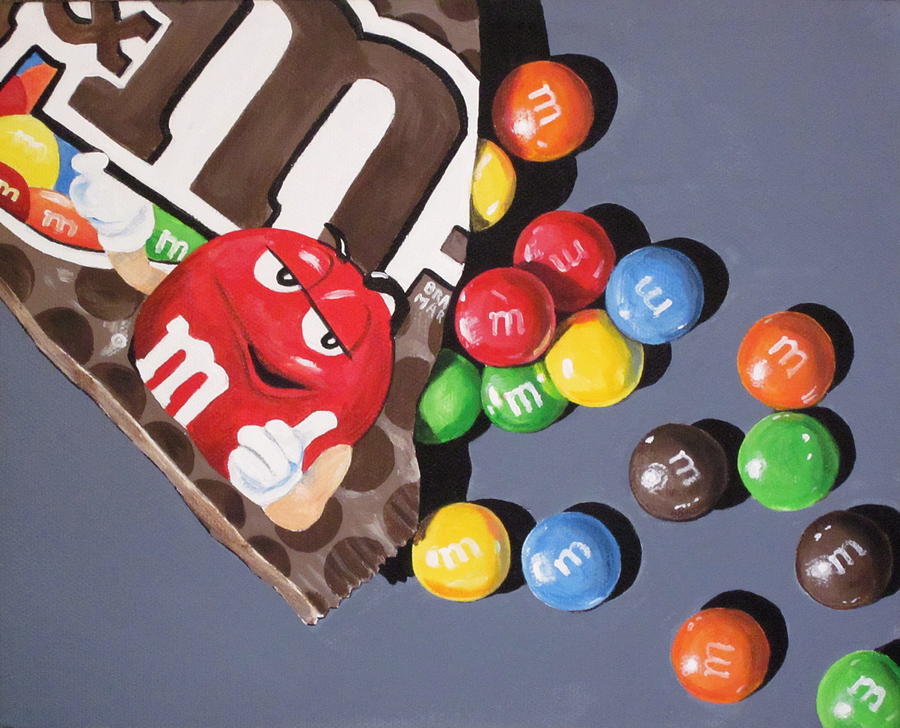 Candy Painting -  Chocolate candies by Lillian  Bell