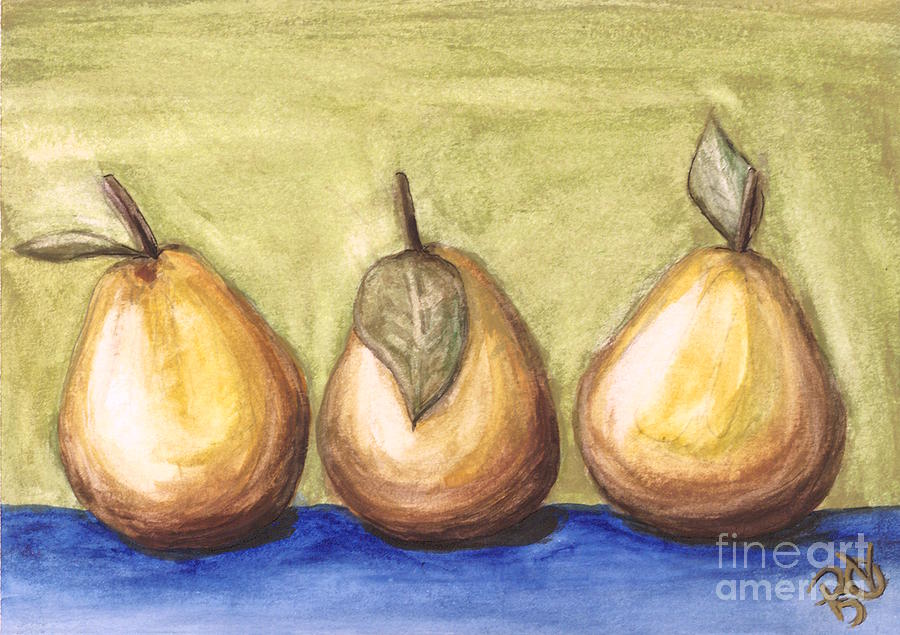  Christmas Pears Painting by Patty Vicknair