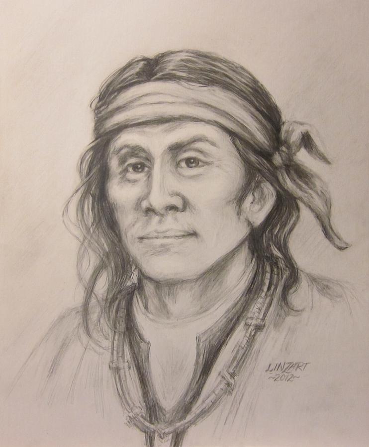 Cochise Drawing by Linda McCoy