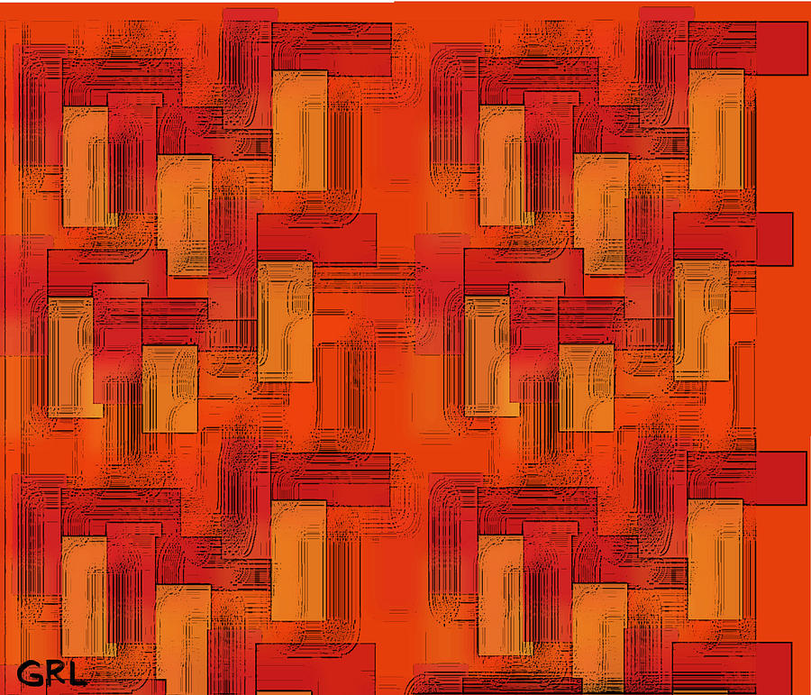  Color Of Red V Contemporary Digital Art Painting by G Linsenmayer