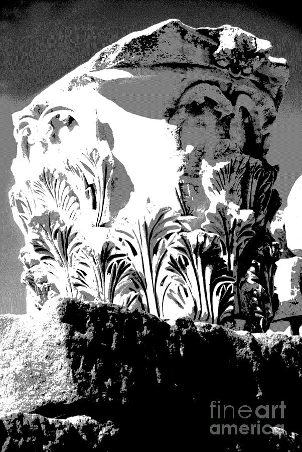  Column details - Ephesus Photograph by Jacqueline M Lewis