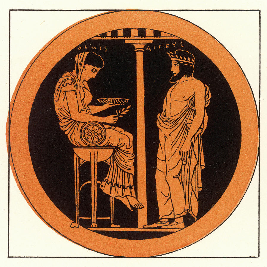 Consulting An Oracle, In Ancient Drawing by Mary Evans Picture Library ...