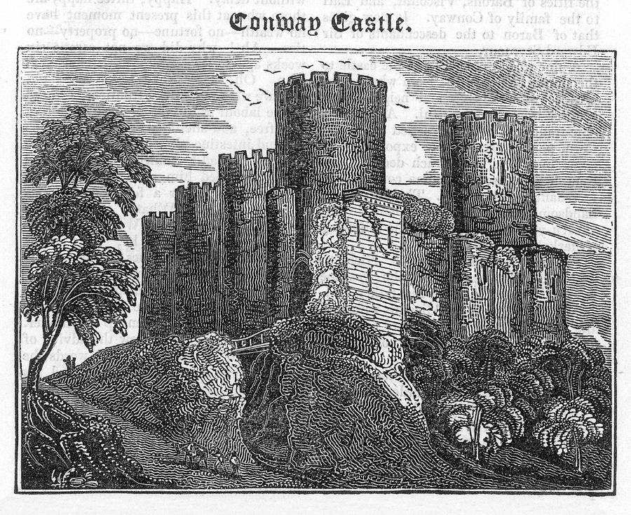 Conway Castle, Caernarvon Date Drawing by Mary Evans Picture Library ...