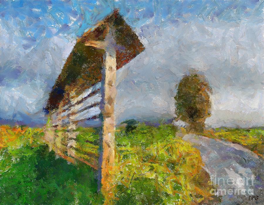  Country Road With Hayrack Painting by Dragica  Micki Fortuna