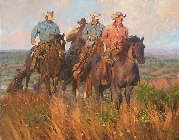  Cowboys Commute by Bruce Greene Digital Art by Bruce Greene