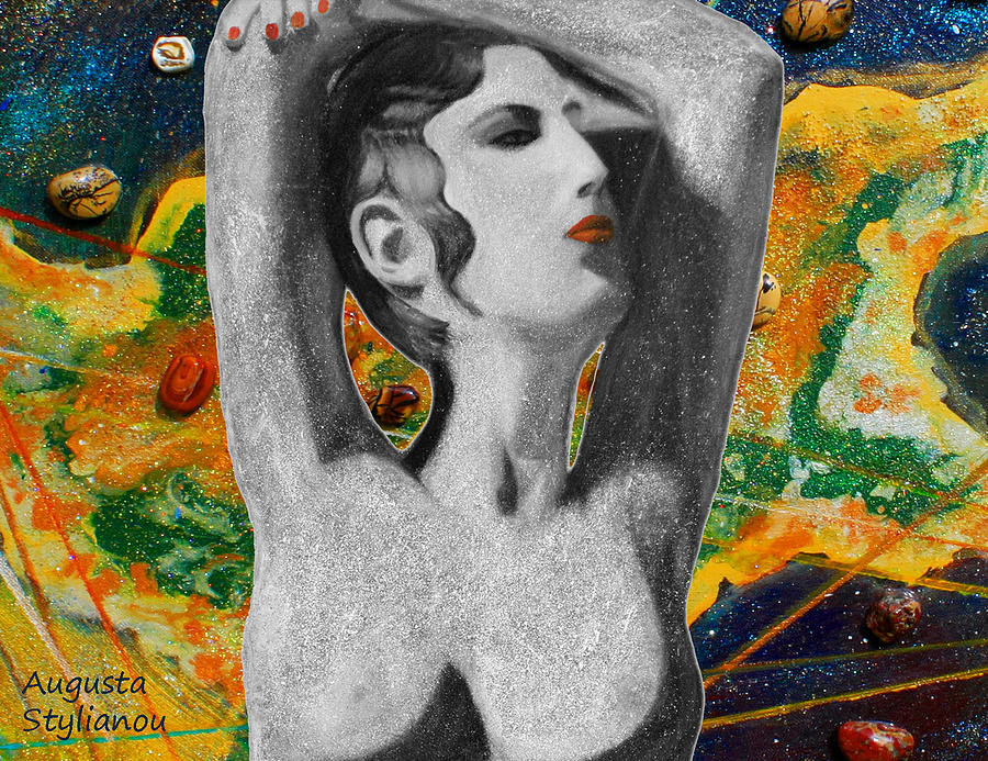  Cyprus Map and Aphrodite Digital Art by Augusta Stylianou