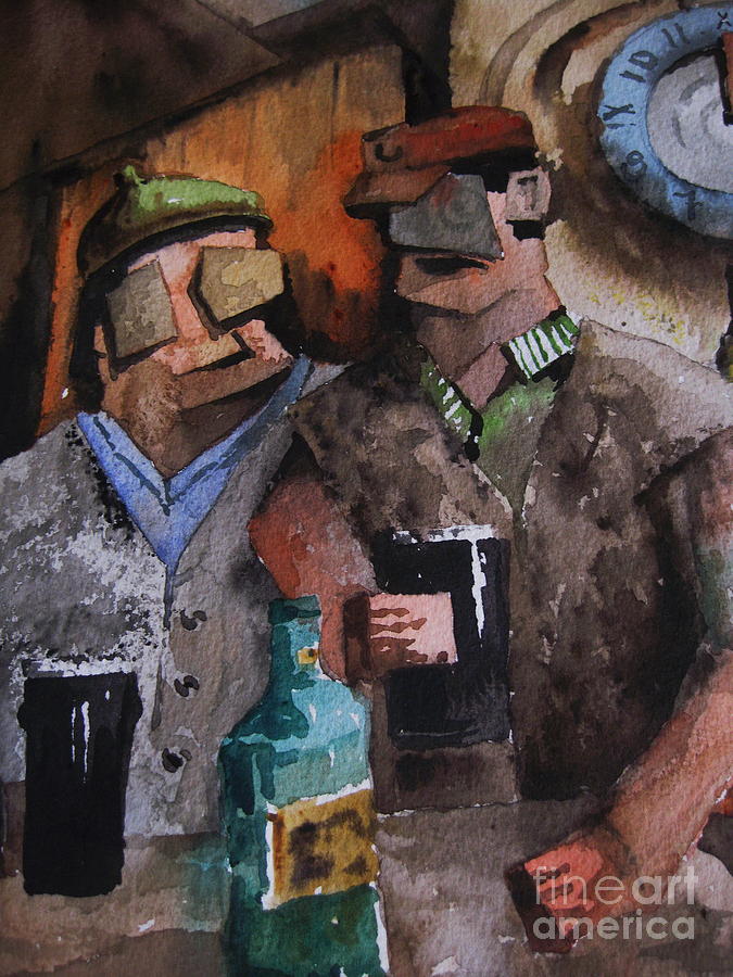  De pub is a great place Painting by Val Byrne
