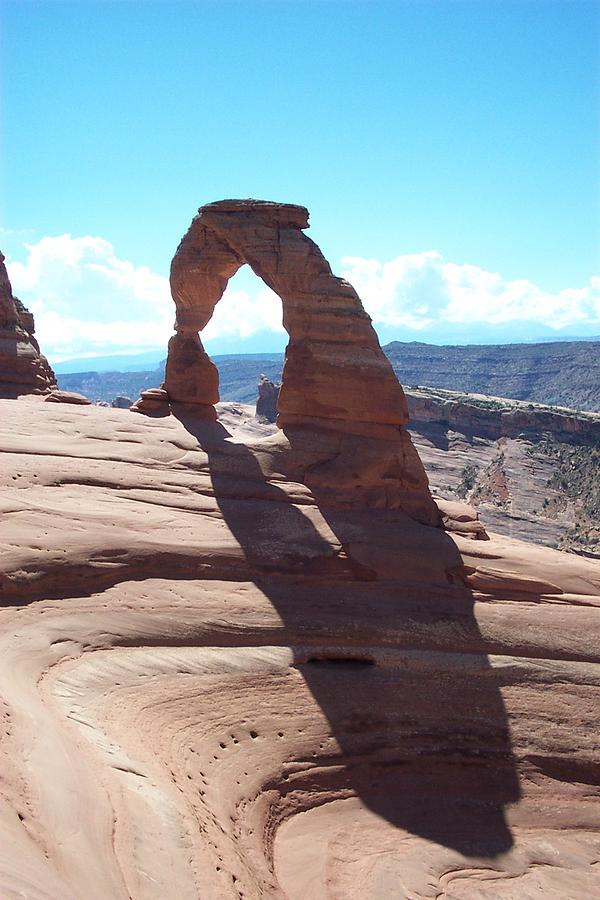 Arches National Park Photograph -  Delicate Arch And Shadow by Christiane Schulze Art And Photography
