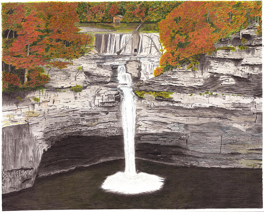 Desoto Falls Mixed Media By Cloud Farrow Fine Art America