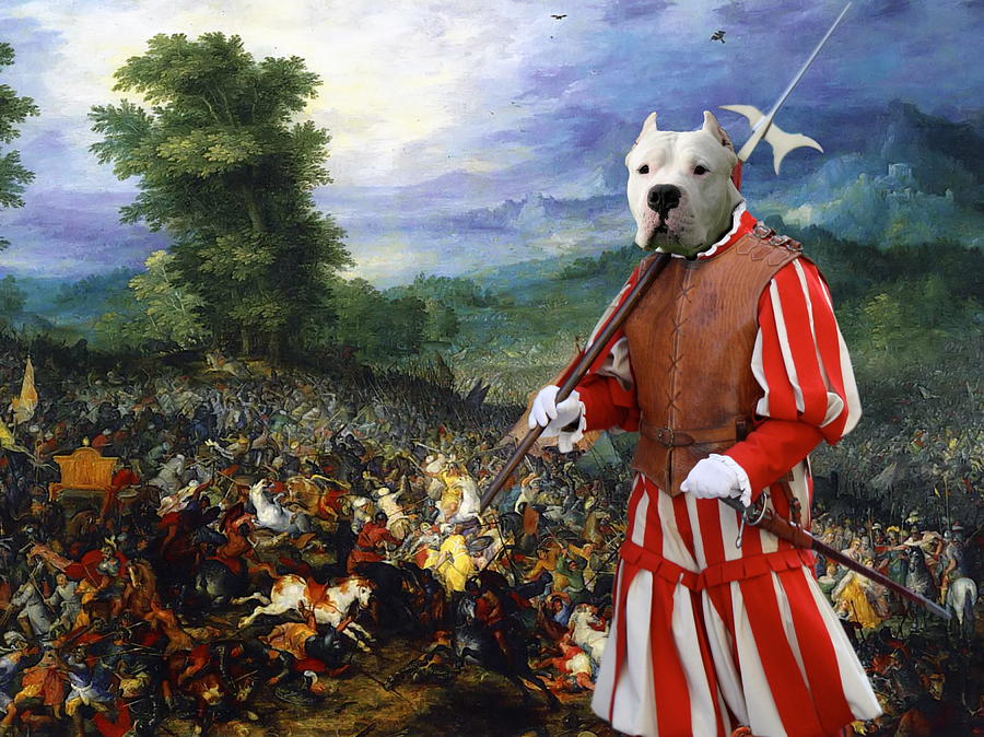  Dogo Argentino Art Canvas Print - For King and Queen Painting by Sandra Sij