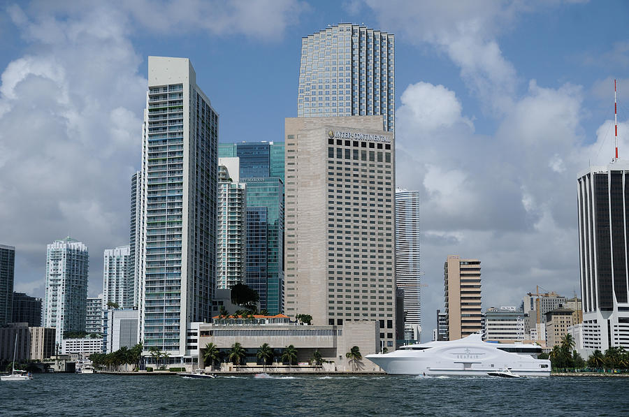  Downtown Miami Waterfront and Seafair Photograph by Bradford Martin