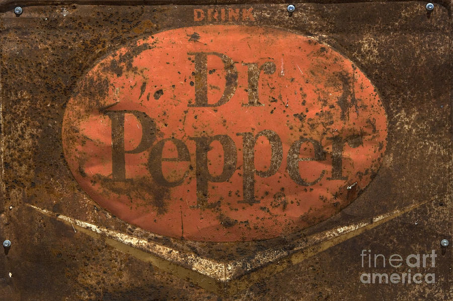 Car Photograph -  Dr Pepper Vintage Sign by Bob Christopher