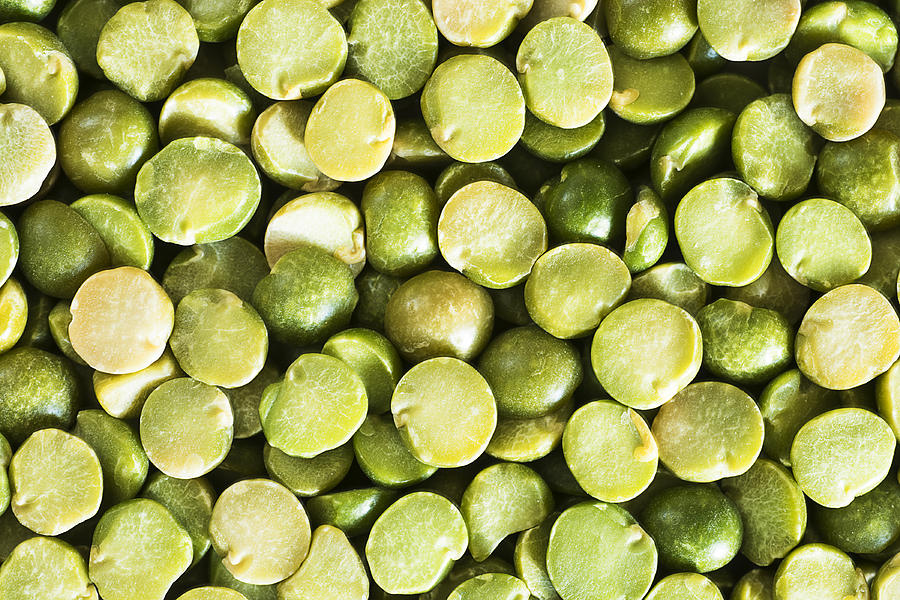 Dry Green Split Peas Photograph by Donald Erickson