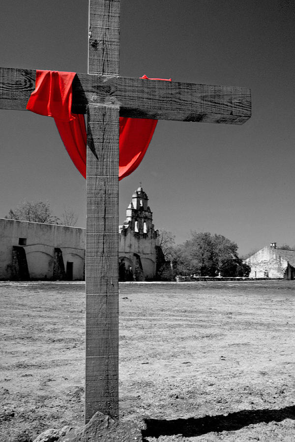 Easter Photograph -  Mission San Juan Easter Cross by David and Carol Kelly