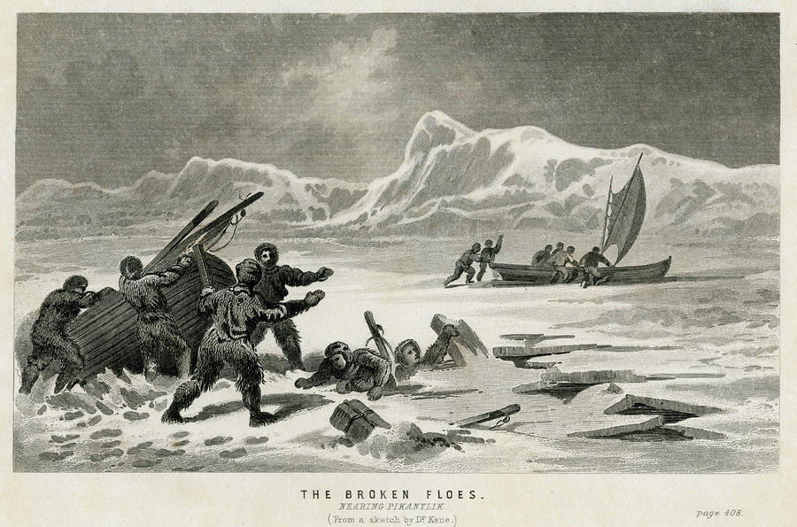 Elisha Kent Kane's Arctic Expedition Drawing by Mary Evans Picture ...