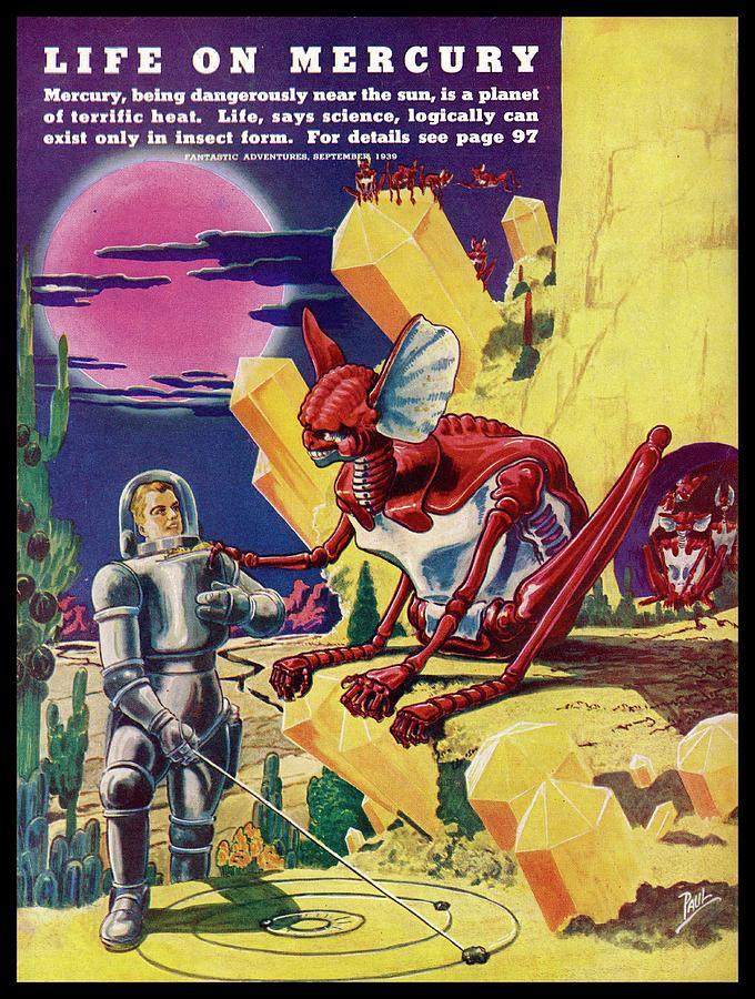 Fantasy Drawing - Encounter Between An Earthman by Mary Evans Picture Library Fantasy Drawing - Encounter Between An Earthman by Mary Evans Picture Library