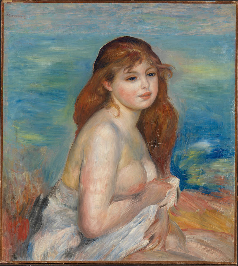 After the bath #3 Painting by Pierre-Auguste Renoir
