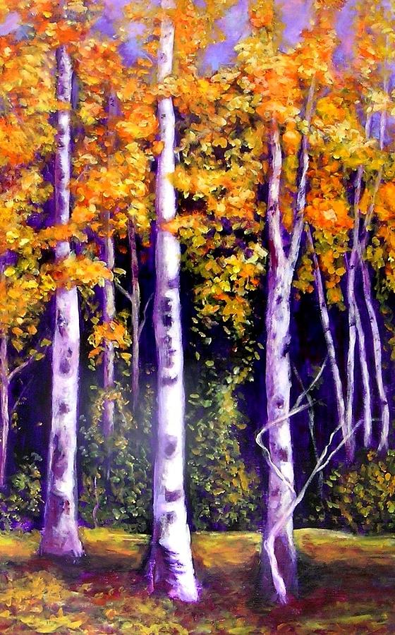  Fall in the Eastern townships  Quebec Painting by Marie-Line Vasseur