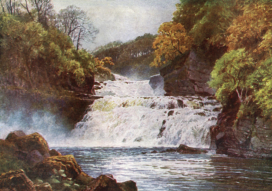 Falls Of The Clyde, Lanark Drawing by Mary Evans Picture Library - Fine ...
