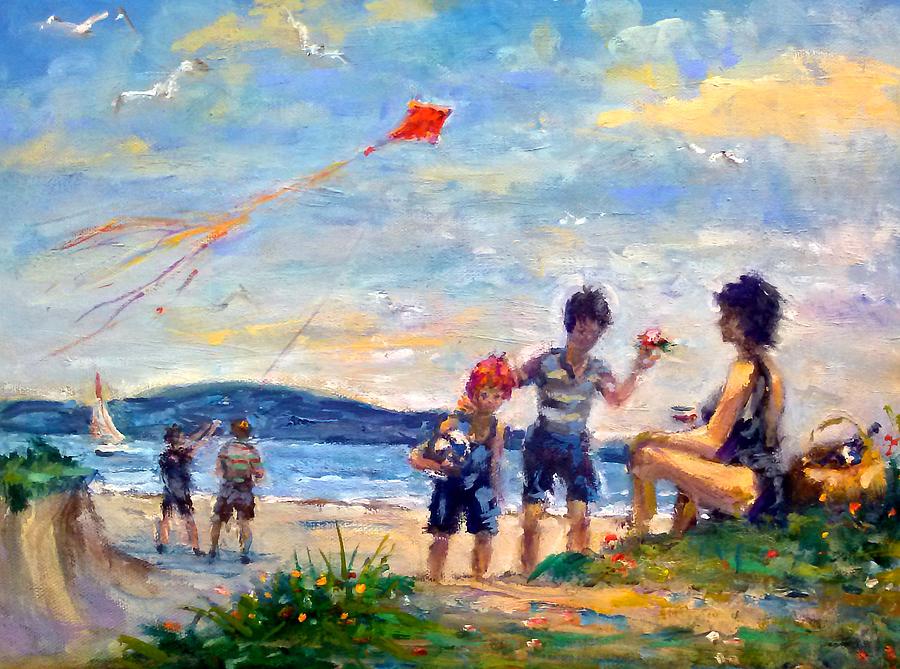  Family Day  Dublin Bay Painting by Philip Corley