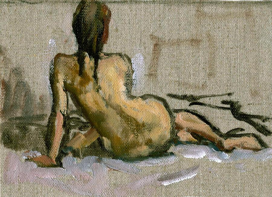 Figure Study Female Nude Painting by Thor Wickstrom