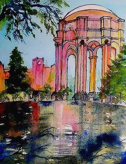  Fine Arts Palace San Francisco Painting by Esther Woods