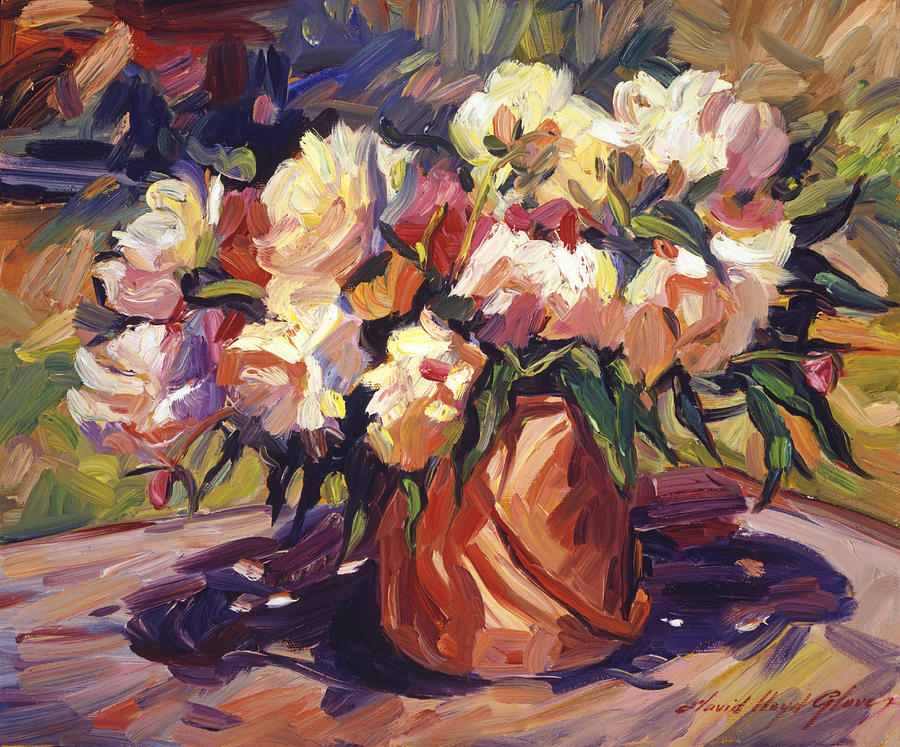  Flower Bucket Painting by David Lloyd Glover