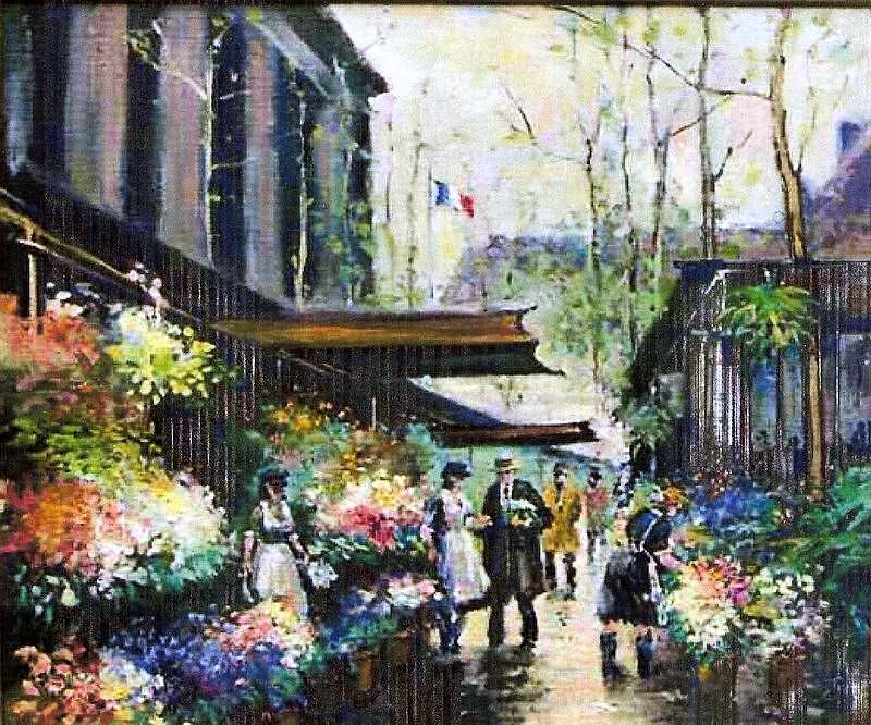  Flower Market Painting by Philip Corley