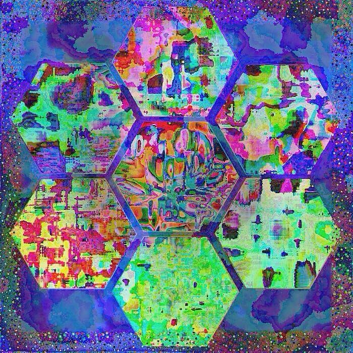  Flowing Hexagon Flower  Digital Art by Karen Buford
