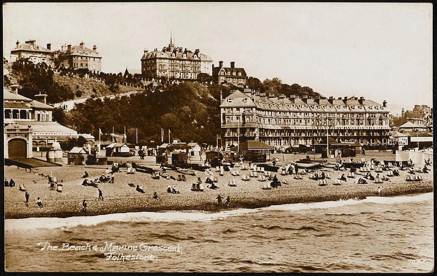 Beach Photograph -  Folkestone, Kent  Beach And Marine by Mary Evans Picture Library