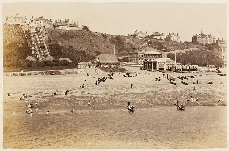 Folkestone Photograph -  Folkestone, Kent  West Cliff by Mary Evans Picture Library