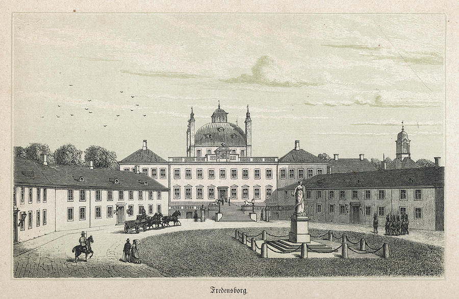 Denmark Drawing -  Fredensborg  The Palace        Date by Mary Evans Picture Library