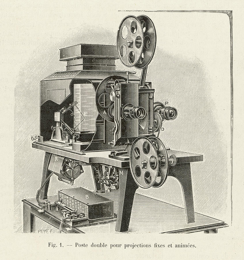 Gaumont Drawing -  Gaumont Projector, Adaptable  To Both by Mary Evans Picture Library