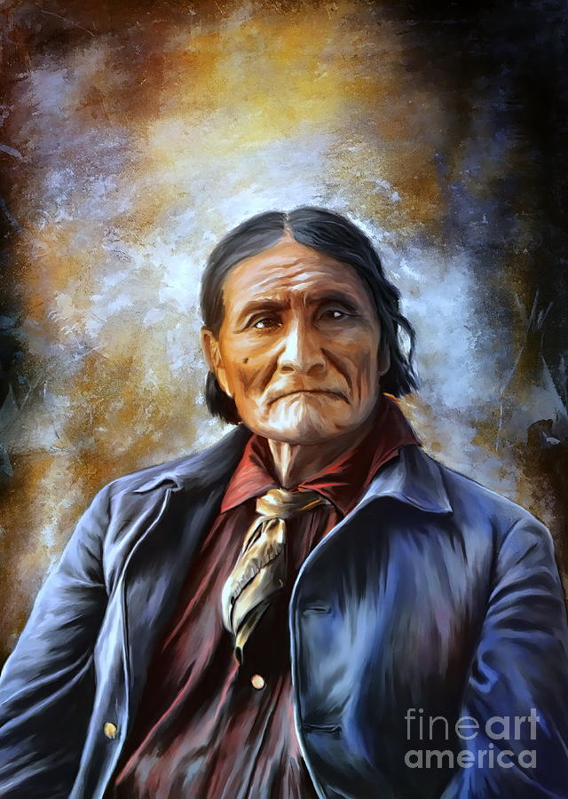 Portrait Painting -  Geronimo by Andrzej Szczerski